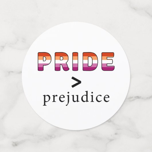 Lesbian Pride and Prejudice confetti コンフェッティ (ミディアム裏面)