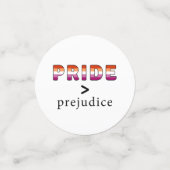 Lesbian Pride and Prejudice confetti コンフェッティ (スモール正面)