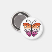 Lesbian Pride Butterfly Magnet マグネット (正面/裏面)