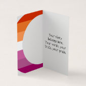 Lesbian Pride Crescent Moons Greeting Card 名刺 (内部)