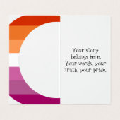 Lesbian Pride Crescent Moons Greeting Card 名刺 (内部フラット)