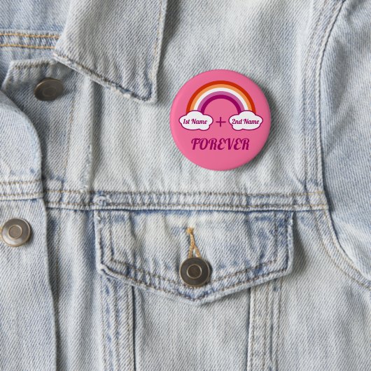 Lesbian pride design /a couple 缶バッジ (インサイチュ)