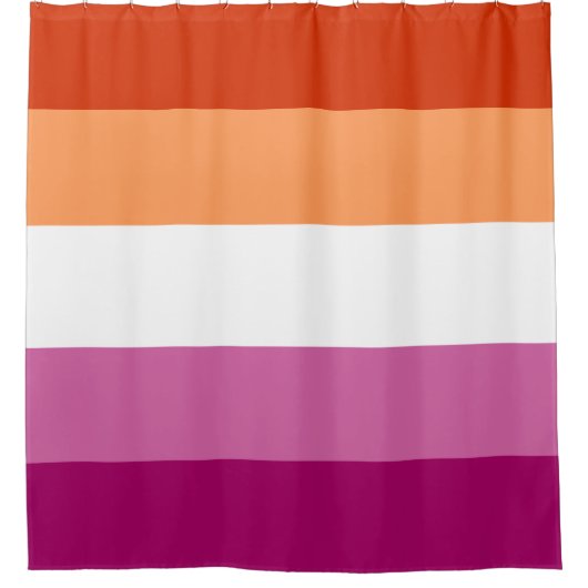 Lesbian Pride Flag シャワーカーテン (正面)