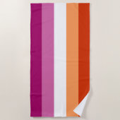 Lesbian Pride flag Beach Towel ビーチタオル (正面)