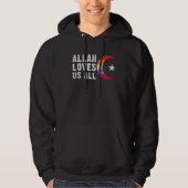 Lesbian Pride Flag Hilal crescent moon Islam パーカ (正面)