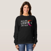 Lesbian Pride Flag Hilal crescent moon Islam 1 スウェットシャツ (正面フル)