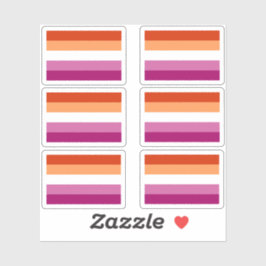 Lesbian Pride Flag Sticker Pack シール