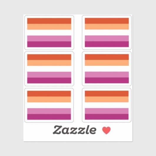 Lesbian Pride Flag Sticker Pack シール (シート)
