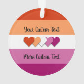 Lesbian pride flag with text ornament オーナメント (裏面)
