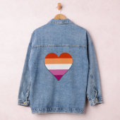 Lesbian pride heart  デニムジャケット (ハンガー)