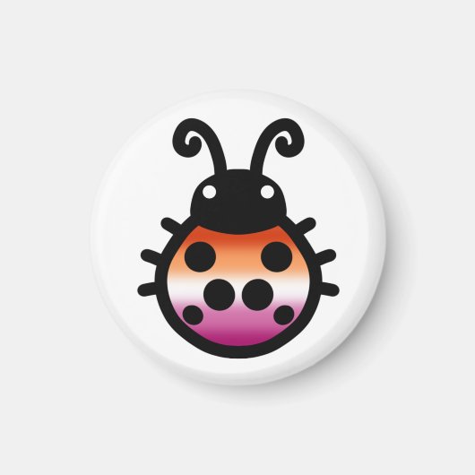 Lesbian Pride Ladybug Magnet マグネット (正面)