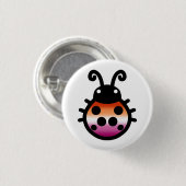 Lesbian Pride Ladybug Pin Badge 缶バッジ (正面&裏面)