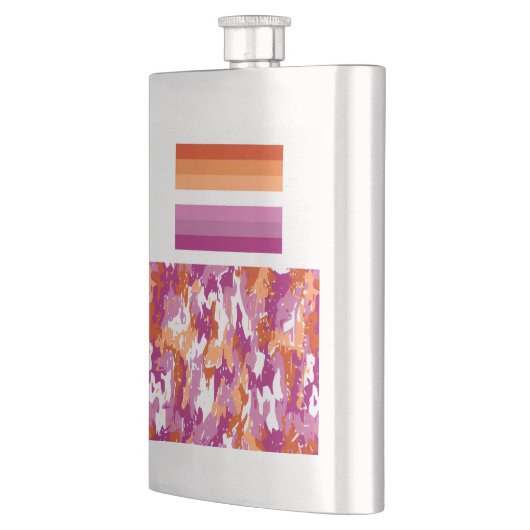 Lesbian Pride/Lesbian Camo フラスク (左)