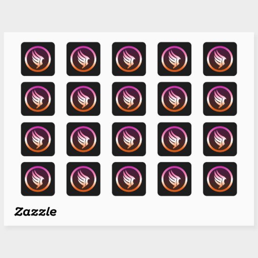 Lesbian Pride Paragon Mass Effect Icon スクエアシール (シート)