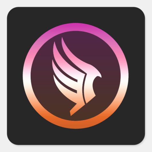 Lesbian Pride Paragon Mass Effect Icon スクエアシール (正面)