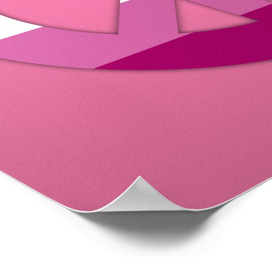 Lesbian pride peace sign ポスター (角)