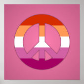 Lesbian pride peace sign ポスター (正面)