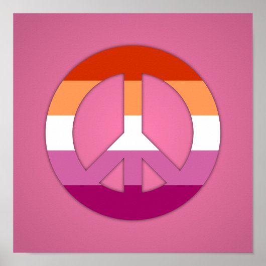 Lesbian pride peace sign ポスター (正面)