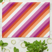 Lesbian Stripes | Lesbian Pride  キッチンタオル (折り畳み)