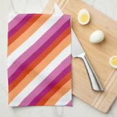 Lesbian Stripes | Lesbian Pride  キッチンタオル (四つ折り)