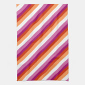 Lesbian Stripes | Lesbian Pride  キッチンタオル (縦)