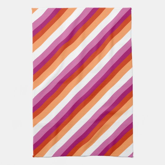 Lesbian Stripes | Lesbian Pride  キッチンタオル (縦)