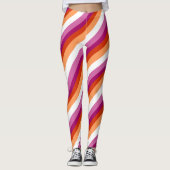 Lesbian Stripes | Lesbian Pride  レギンス (正面)