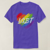 Lesbian Transgender Support Equality LGBT Rainbow Tシャツ (デザイン正面)