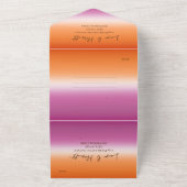 Lesbian Wedding Photo オールインワン招待状 (外側)