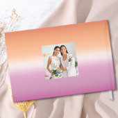 Lesbian Wedding Photo Pride Flag Gradient ゲストブック