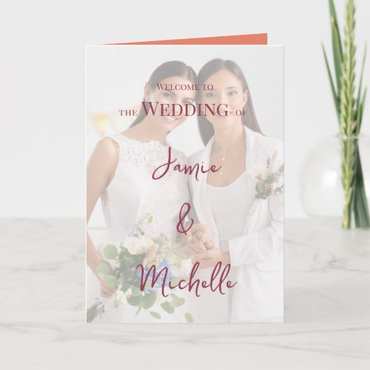 Lesbian Wedding Photo Pride Flag Gradient プログラム (正面)