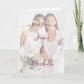 Lesbian Wedding Photo Pride Flag Gradient プログラム (正面)