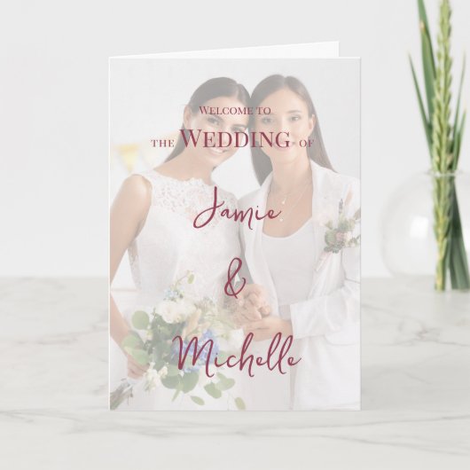 Lesbian Wedding Photo Pride Flag Gradient プログラム (正面)