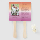 Lesbian Wedding Photo Pride Flag Gradient Program ハンドファン (正面&裏面)