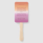 Lesbian Wedding Photo Pride Flag Gradient Program ハンドファン (裏面)