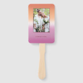 Lesbian Wedding Photo Pride Flag Gradient Program ハンドファン (正面)