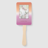 Lesbian Wedding Photo Pride Flag Gradient Program ハンドファン (正面)