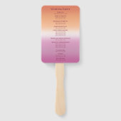 Lesbian Wedding Photo Pride Flag Gradient Program ハンドファン (裏面)