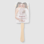 Lesbian Wedding Photo Pride Flag Gradient Program ハンドファン (正面)