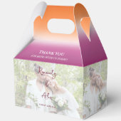 Lesbian Wedding Photo Pride Gradient Thank You フェイバーボックス (正面)