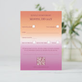 Lesbian Wedding Pride Flag Gradient 出欠カード (スタンド正面)