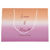 Lesbian Wedding Pride Flag Gradient Large ラージペーパーバッグ (正面)