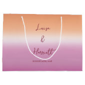 Lesbian Wedding Pride Flag Gradient Large ラージペーパーバッグ (裏面)