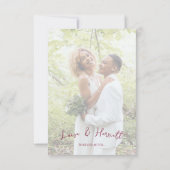 Lesbian Wedding Pride Flag Gradient QR Code 出欠カード (裏面)