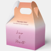 Lesbian Wedding Pride Flag Gradient Thank You フェイバーボックス (正面)