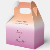 Lesbian Wedding Pride Flag Gradient Thank You フェイバーボックス (裏面)