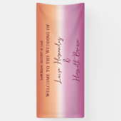 Lesbian Wedding Pride Flag Gradient Welcome 横断幕 (縦)