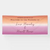 Lesbian Wedding Pride Flag Gradient Welcome 横断幕 (横)