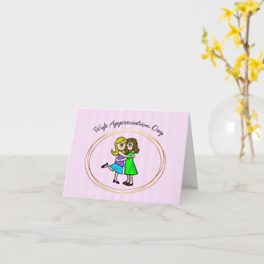 Lesbian Wife Appreciation Day Card カード (黄色い花)