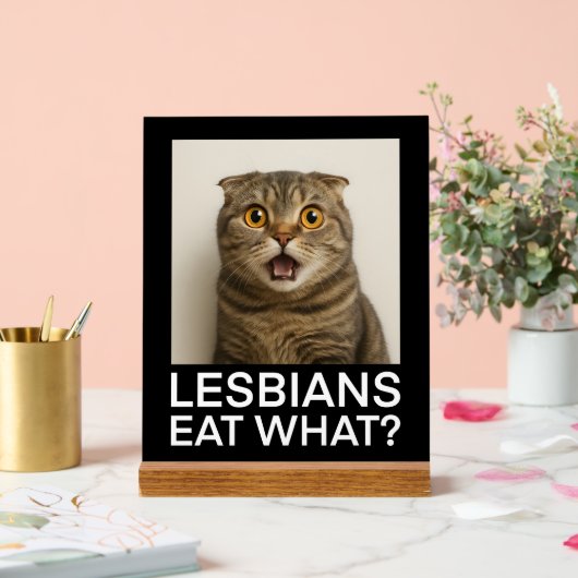 Lesbians Eat What Funny アクリルサイン (ウェディング)